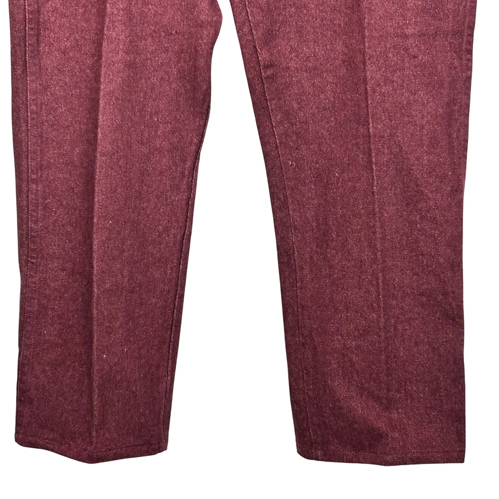 Wrangler Cowboy Cut Jeans Mens 40x30 Burgundy Made in USA 13MWZ New With Tags - Picture 3 of 9